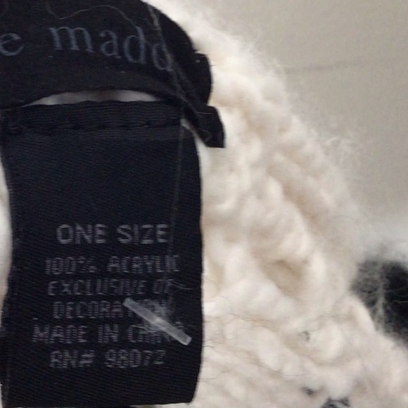 NWT Steve Madden chunky knit scarf women black white - Picture 6 of 7